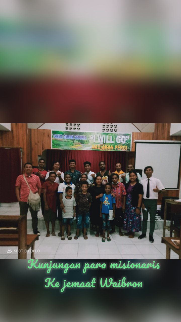 Kunjungan para misionaris
Ke jemaat Waibron